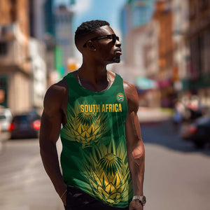 Custom South Africa Cricket Men Tank Top Go Champions Proteas