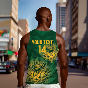 Custom South Africa Cricket Men Tank Top Go Champions Proteas