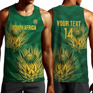 Custom South Africa Cricket Men Tank Top Go Champions Proteas