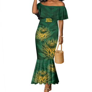 Custom South Africa Cricket Mermaid Dress Go Champions Proteas