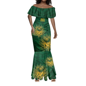 Custom South Africa Cricket Mermaid Dress Go Champions Proteas