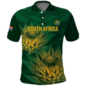 Custom South Africa Cricket Polo Shirt Go Champions Proteas