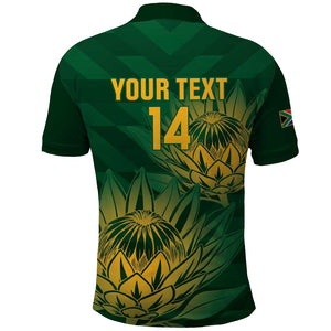 Custom South Africa Cricket Polo Shirt Go Champions Proteas