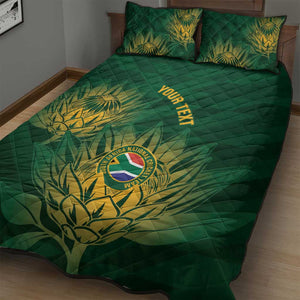 Custom South Africa Cricket Quilt Bed Set Go Champions Proteas