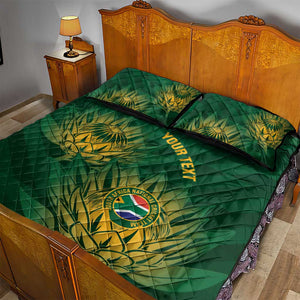 Custom South Africa Cricket Quilt Bed Set Go Champions Proteas