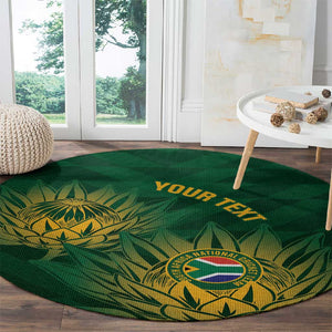 Custom South Africa Cricket Round Carpet Go Champions Proteas