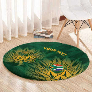 Custom South Africa Cricket Round Carpet Go Champions Proteas