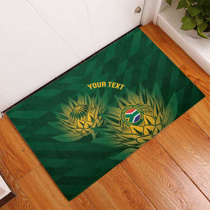 Custom South Africa Cricket Rubber Doormat Go Champions Proteas