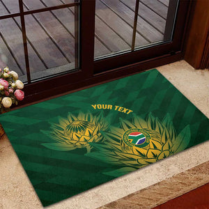 Custom South Africa Cricket Rubber Doormat Go Champions Proteas