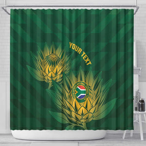 Custom South Africa Cricket Shower Curtain Go Champions Proteas