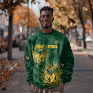 Custom South Africa Cricket Sweatshirt Go Champions Proteas