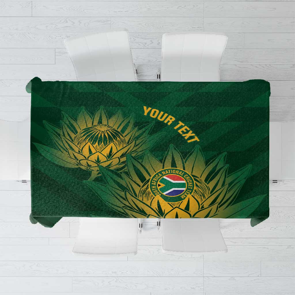 Custom South Africa Cricket Tablecloth Go Champions Proteas