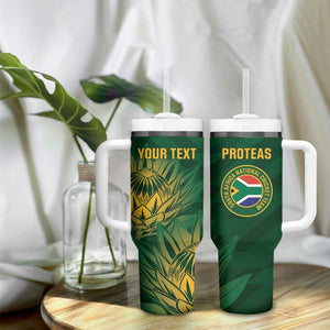 Custom South Africa Cricket Tumbler With Handle Go Champions Proteas