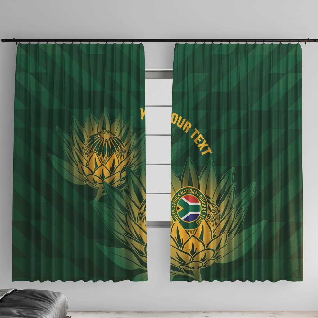 Custom South Africa Cricket Window Curtain Go Champions Proteas