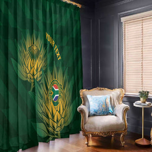 Custom South Africa Cricket Window Curtain Go Champions Proteas