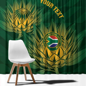 Custom South Africa Cricket Window Curtain Go Champions Proteas