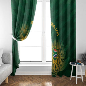 Custom South Africa Cricket Window Curtain Go Champions Proteas