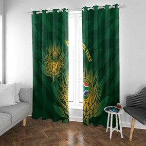 Custom South Africa Cricket Window Curtain Go Champions Proteas