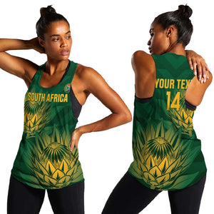 Custom South Africa Cricket Women Racerback Tank Go Champions Proteas