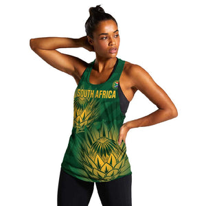 Custom South Africa Cricket Women Racerback Tank Go Champions Proteas