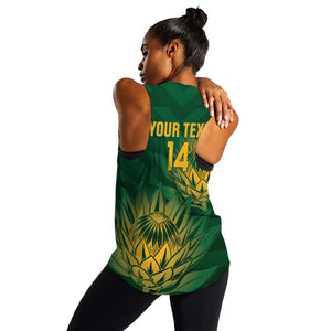 Custom South Africa Cricket Women Racerback Tank Go Champions Proteas