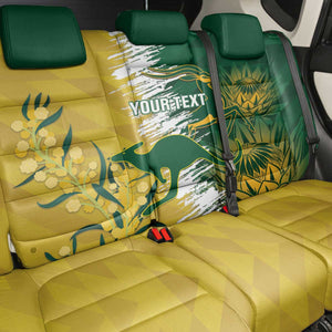 Custom South Africa And Australia Back Car Seat Cover Aussies Proteas Together - Cricket Style