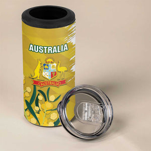 Custom South Africa And Australia 4 in 1 Can Cooler Tumbler Aussies Proteas Together - Cricket Style