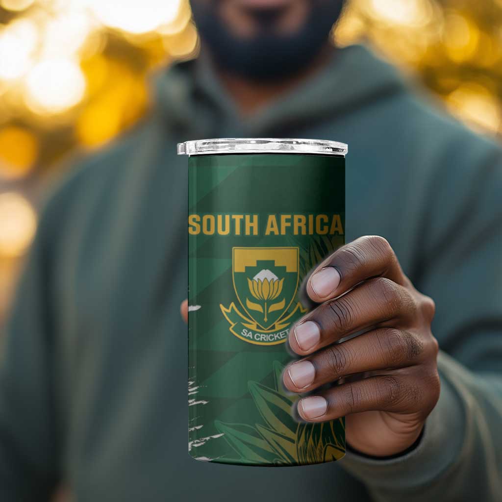 Custom South Africa And Australia 4 in 1 Can Cooler Tumbler Aussies Proteas Together - Cricket Style