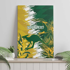 Custom South Africa And Australia Canvas Wall Art Aussies Proteas Together - Cricket Style