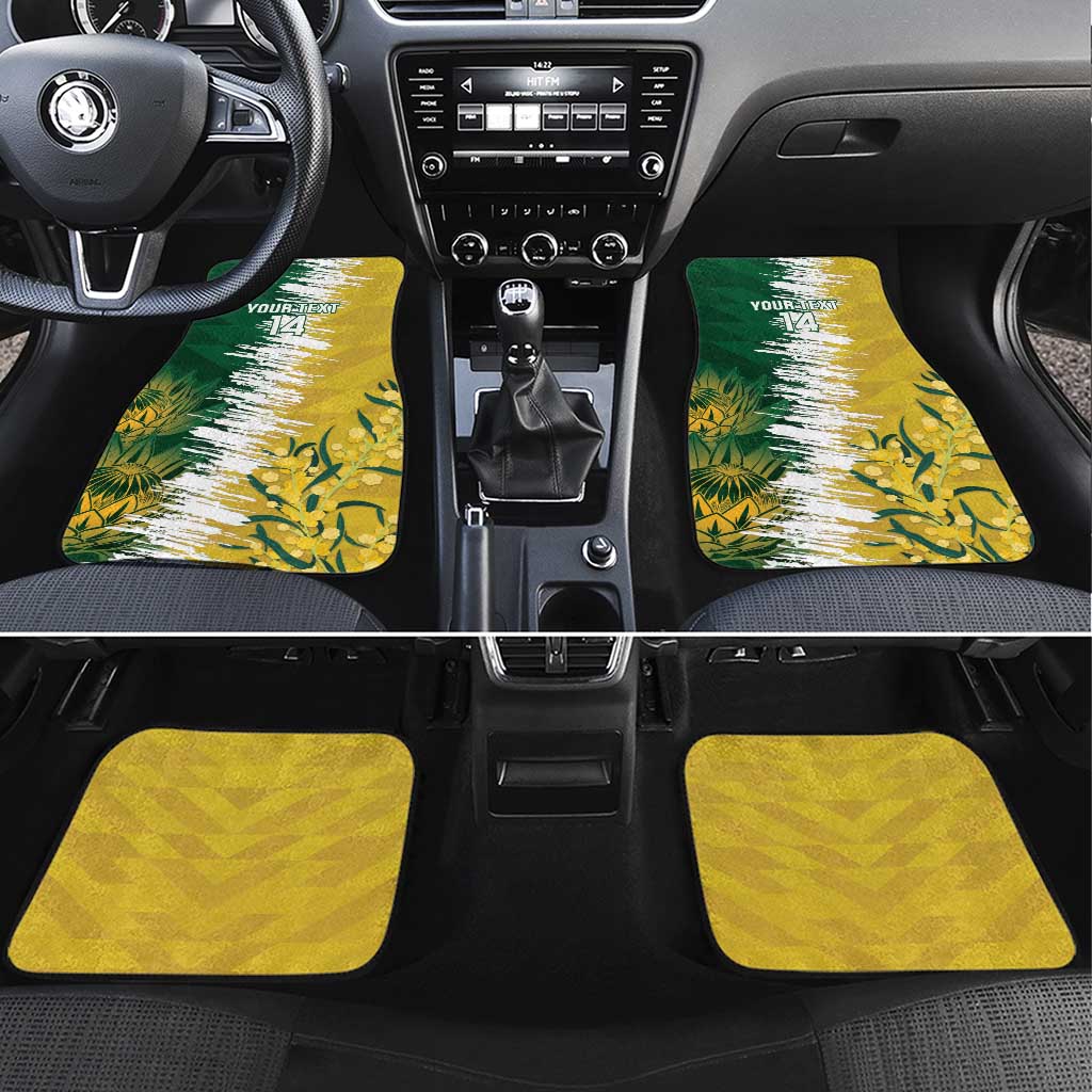 Custom South Africa And Australia Car Mats Aussies Proteas Together - Cricket Style