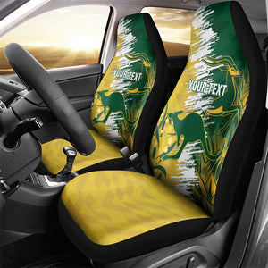 Custom South Africa And Australia Car Seat Cover Aussies Proteas Together - Cricket Style