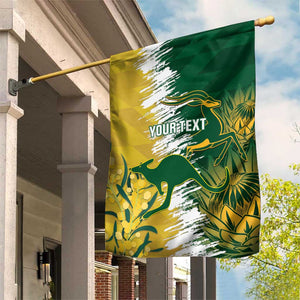 Custom South Africa And Australia Garden Flag Aussies Proteas Together - Cricket Style