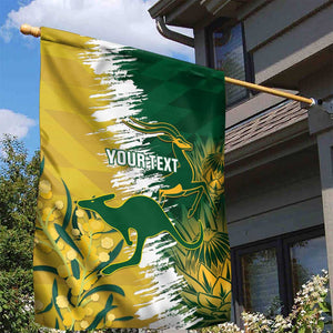 Custom South Africa And Australia Garden Flag Aussies Proteas Together - Cricket Style