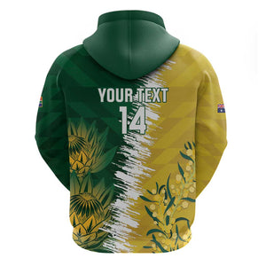 Custom South Africa And Australia Hoodie Aussies Proteas Together - Cricket Style