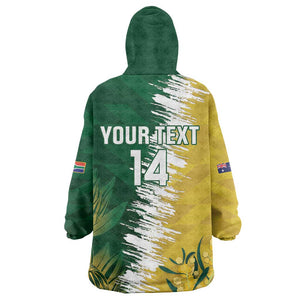 Custom South Africa And Australia Kid Wearable Blanket Hoodie Aussies Proteas Together - Cricket Style