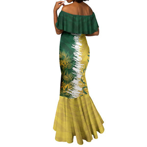 Custom South Africa And Australia Mermaid Dress Aussies Proteas Together - Cricket Style