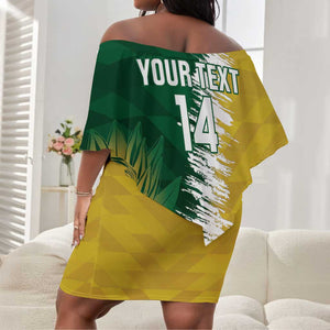 Custom South Africa And Australia Off Shoulder Short Dress Aussies Proteas Together - Cricket Style