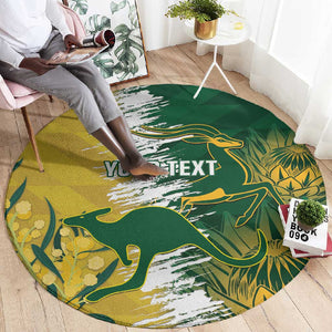 Custom South Africa And Australia Round Carpet Aussies Proteas Together - Cricket Style