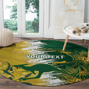 Custom South Africa And Australia Round Carpet Aussies Proteas Together - Cricket Style