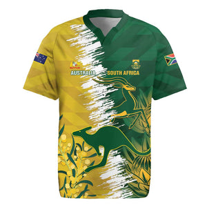 Custom South Africa And Australia Rugby Jersey Aussies Proteas Together - Cricket Style