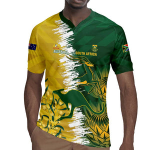 Custom South Africa And Australia Rugby Jersey Aussies Proteas Together - Cricket Style