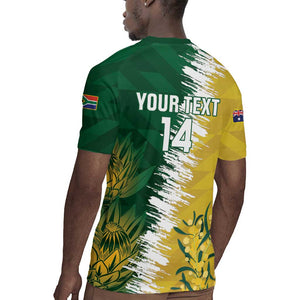 Custom South Africa And Australia Rugby Jersey Aussies Proteas Together - Cricket Style