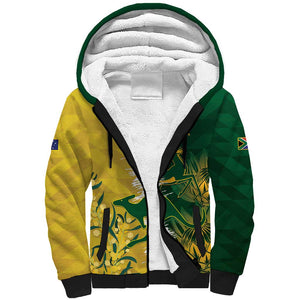 Custom South Africa And Australia Sherpa Hoodie Aussies Proteas Together - Cricket Style