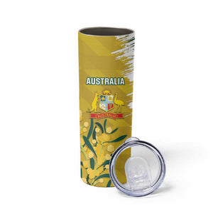 Custom South Africa And Australia Skinny Tumbler Aussies Proteas Together - Cricket Style