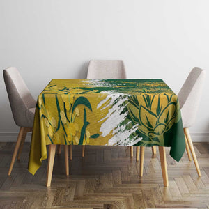 Custom South Africa And Australia Tablecloth Aussies Proteas Together - Cricket Style