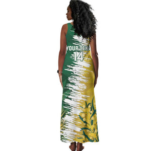 Custom South Africa And Australia Tank Maxi Dress Aussies Proteas Together - Cricket Style