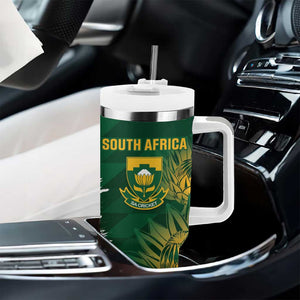 Custom South Africa And Australia Tumbler With Handle Aussies Proteas Together - Cricket Style