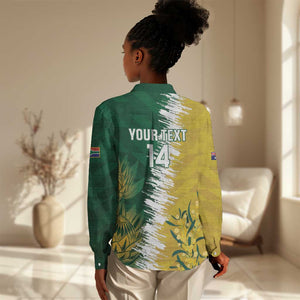 Custom South Africa And Australia Women Casual Shirt Aussies Proteas Together - Cricket Style