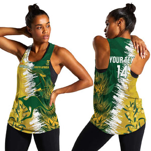 Custom South Africa And Australia Women Racerback Tank Aussies Proteas Together - Cricket Style