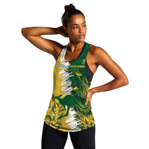 Custom South Africa And Australia Women Racerback Tank Aussies Proteas Together - Cricket Style